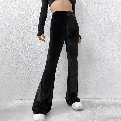 Pantalons évasés en velours pour femmes Levoire