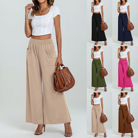 Levoire | Pantalon large à taille haute en jersey relaxant et extensible