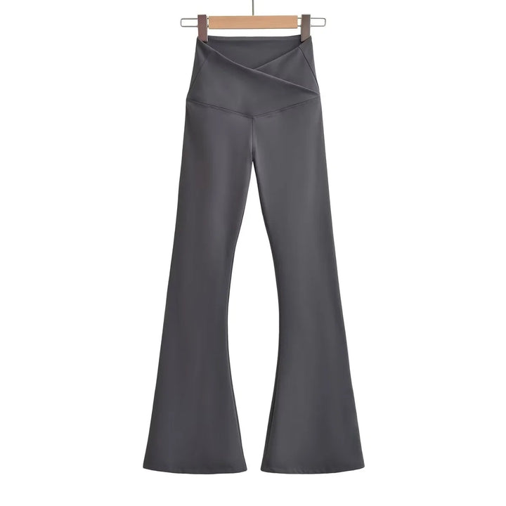 Leggings pour femmes évasés avec taille haute et look enveloppant élégant Levoire