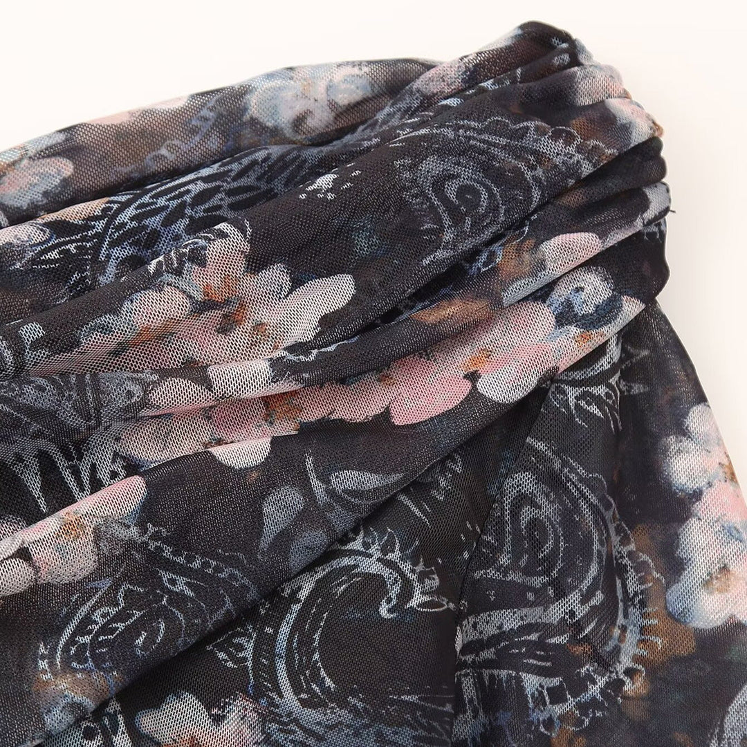 Levoire | Hennot transparent fleur maille longue robe
