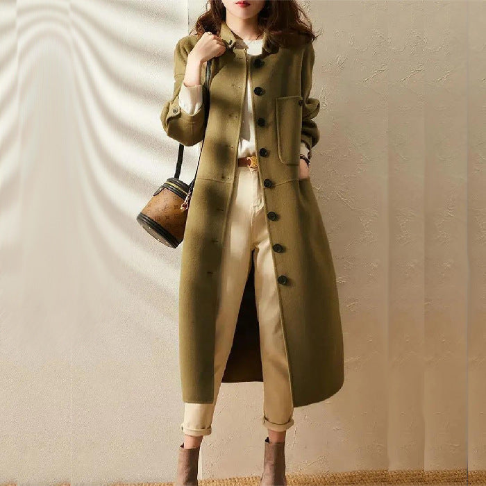 Levoire | Manteau Trench En Cachemire Long Vert