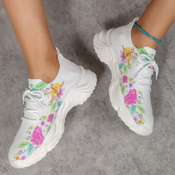 Levoire | Baskets De Tennis Larges Avec Protection Florale Pour Femmes
