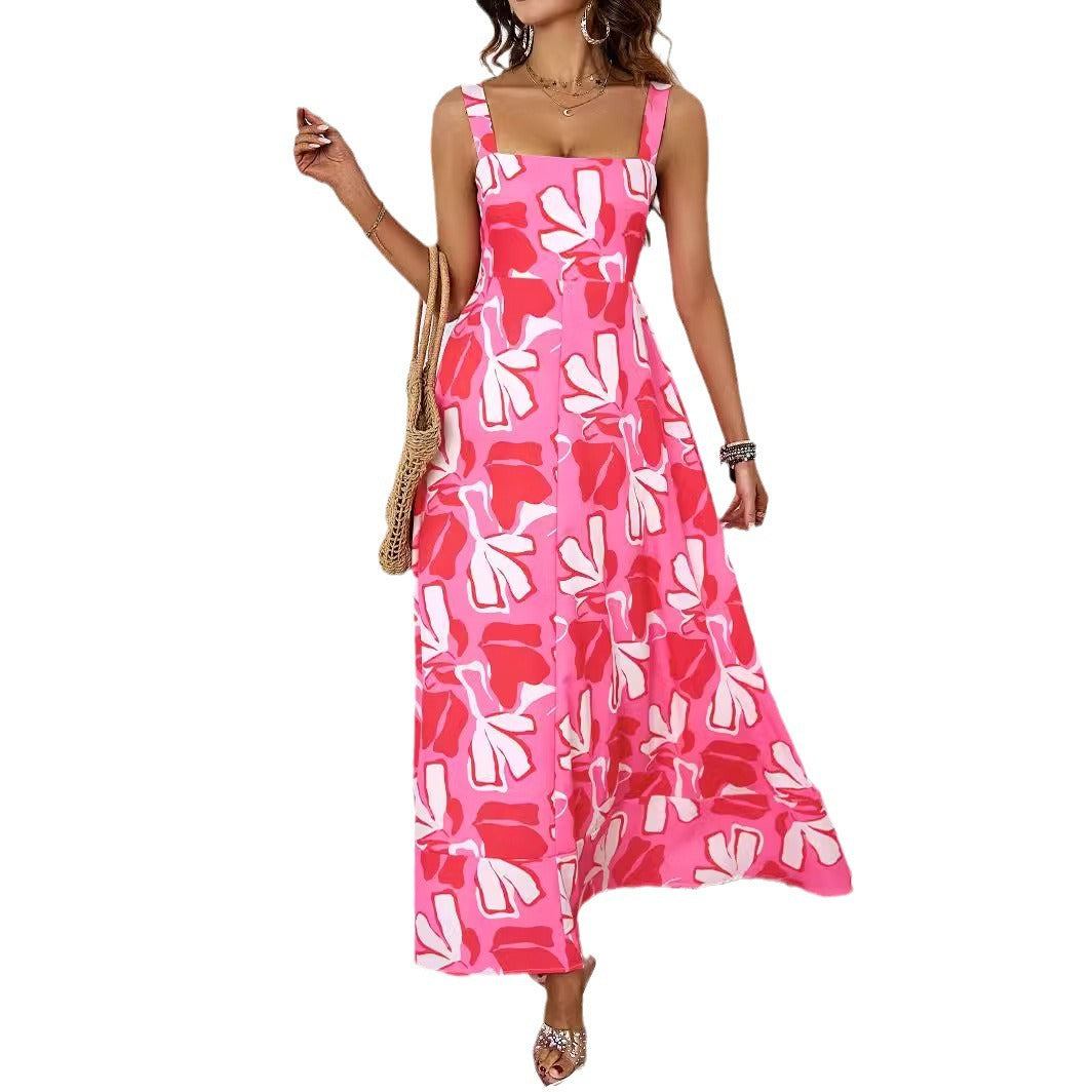 Robe maxi femme avec design floral et bretelles sophistiquées Levoire