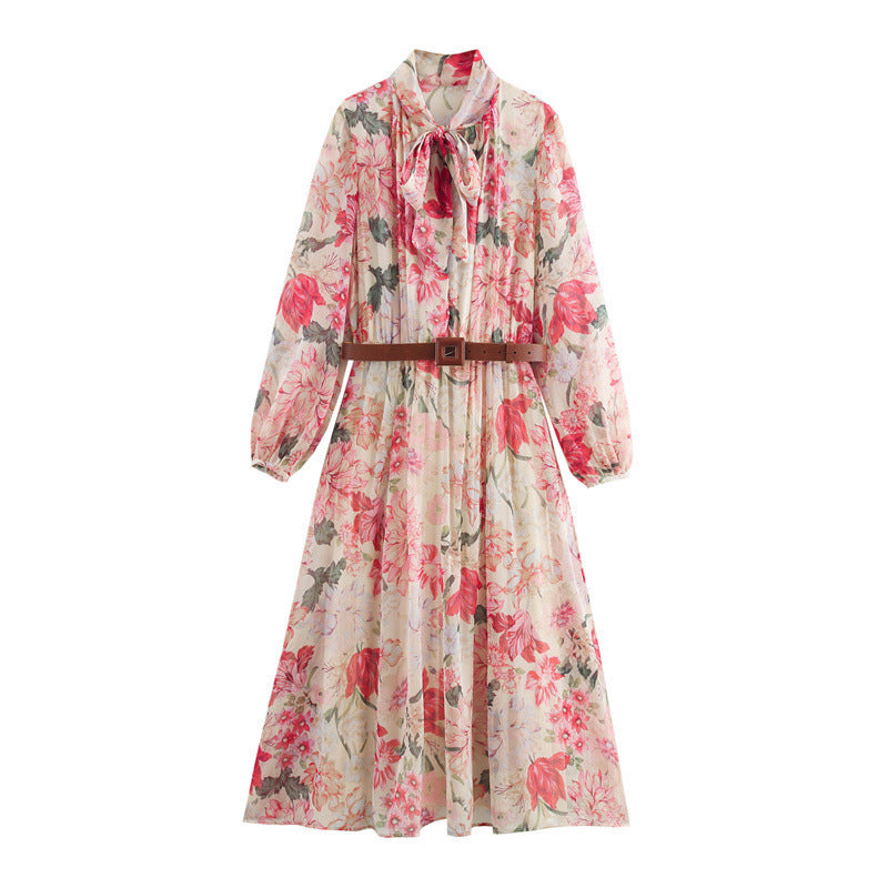 Levoire | Robe à motifs temperament avec ceinture