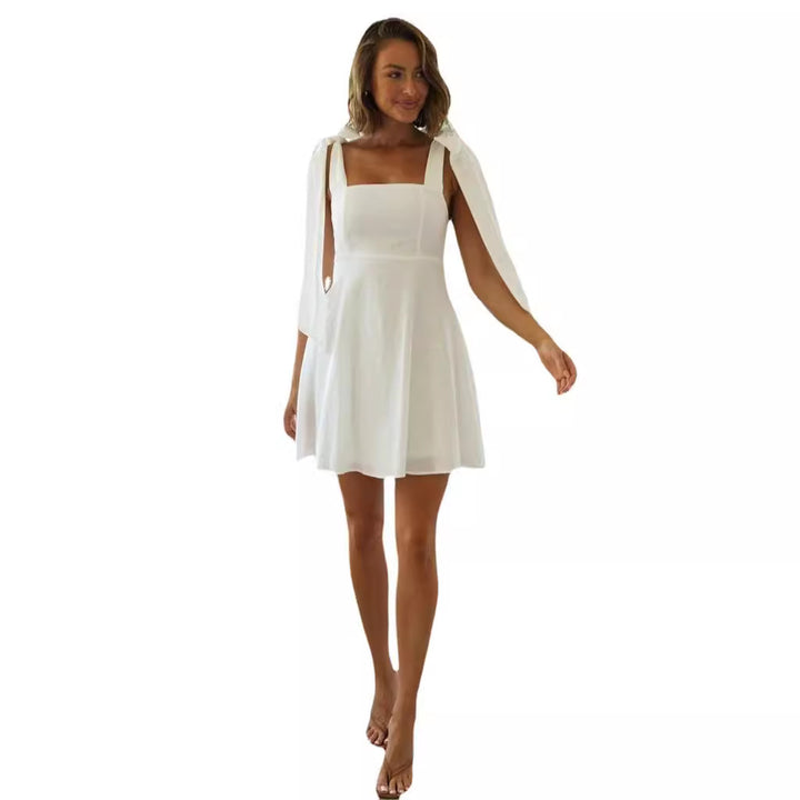 Robe à bretelles pour femme avec des détails de nœud décontractés Levoire