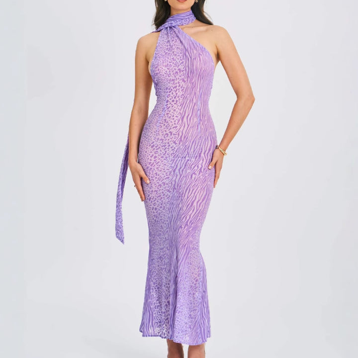 Robes Maxi Élégantes pour Femmes avec Coupe Slim et Détail de Nœud Excitant Levoire