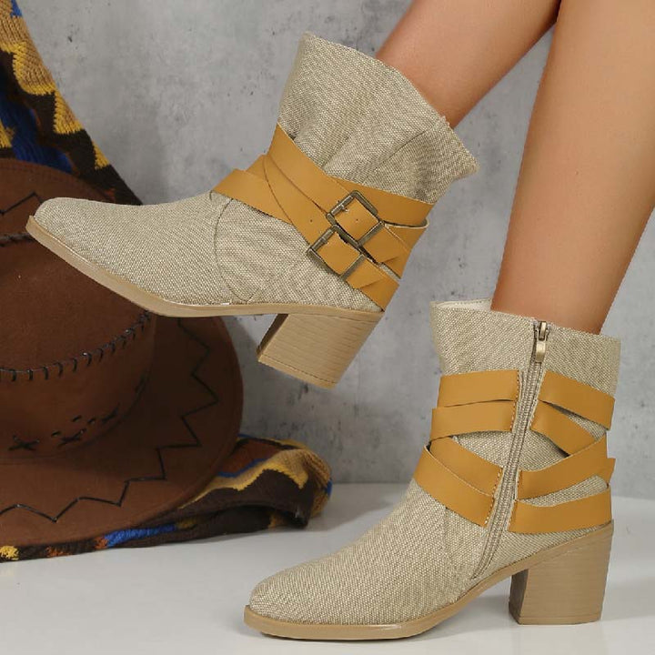 Levoire | Vintage À Talons Épais Kaki
