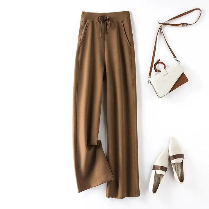Levoire | Pantalon Long Fin Et Droit À Jambe Large Braun