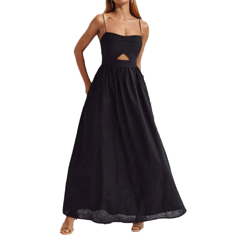 Robe maxi femme avec détail découpé et jupe fluide Levoire