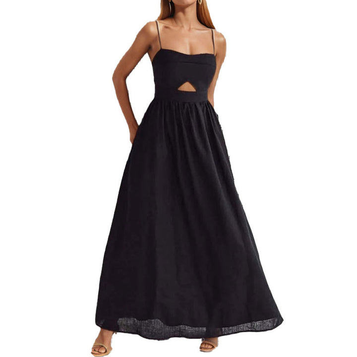 Robe maxi femme avec détail découpé et jupe fluide Levoire
