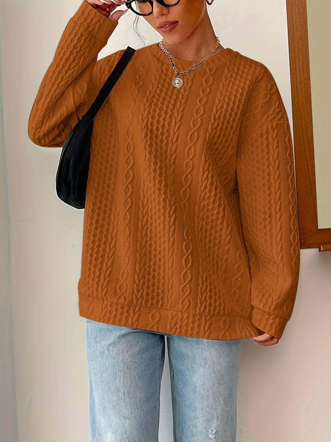 Sweater en tricot pour femmes avec look texturé et coupe décontractée Levoire