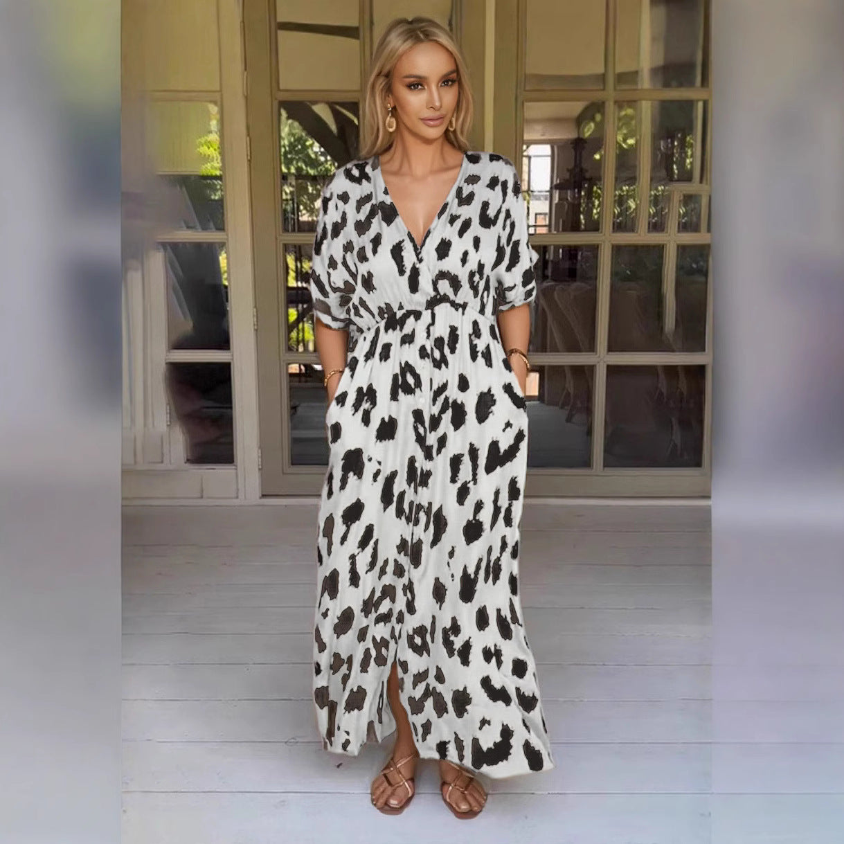 Levoire | Robe léopard Robe à motif léopard transfrontalière