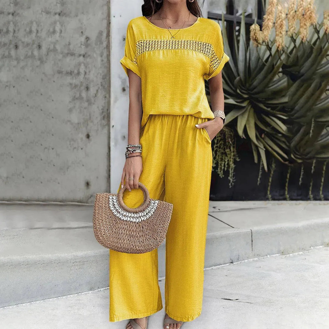 Levoire | Robe femme avec pantalons et top à manches courtes