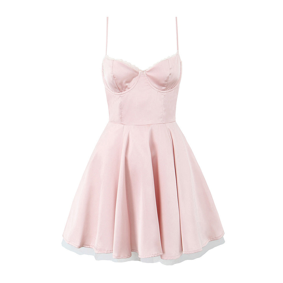 Levoire | Robe sans manches à décolleté en V floral chaud Rosa
