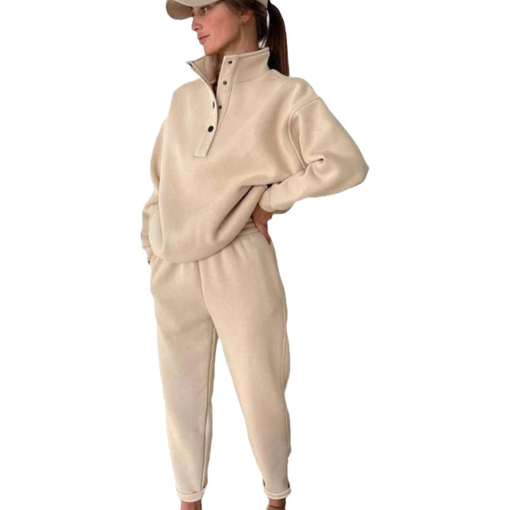 Levoire | Chemise à col button-up élégante ensemble deux pièces