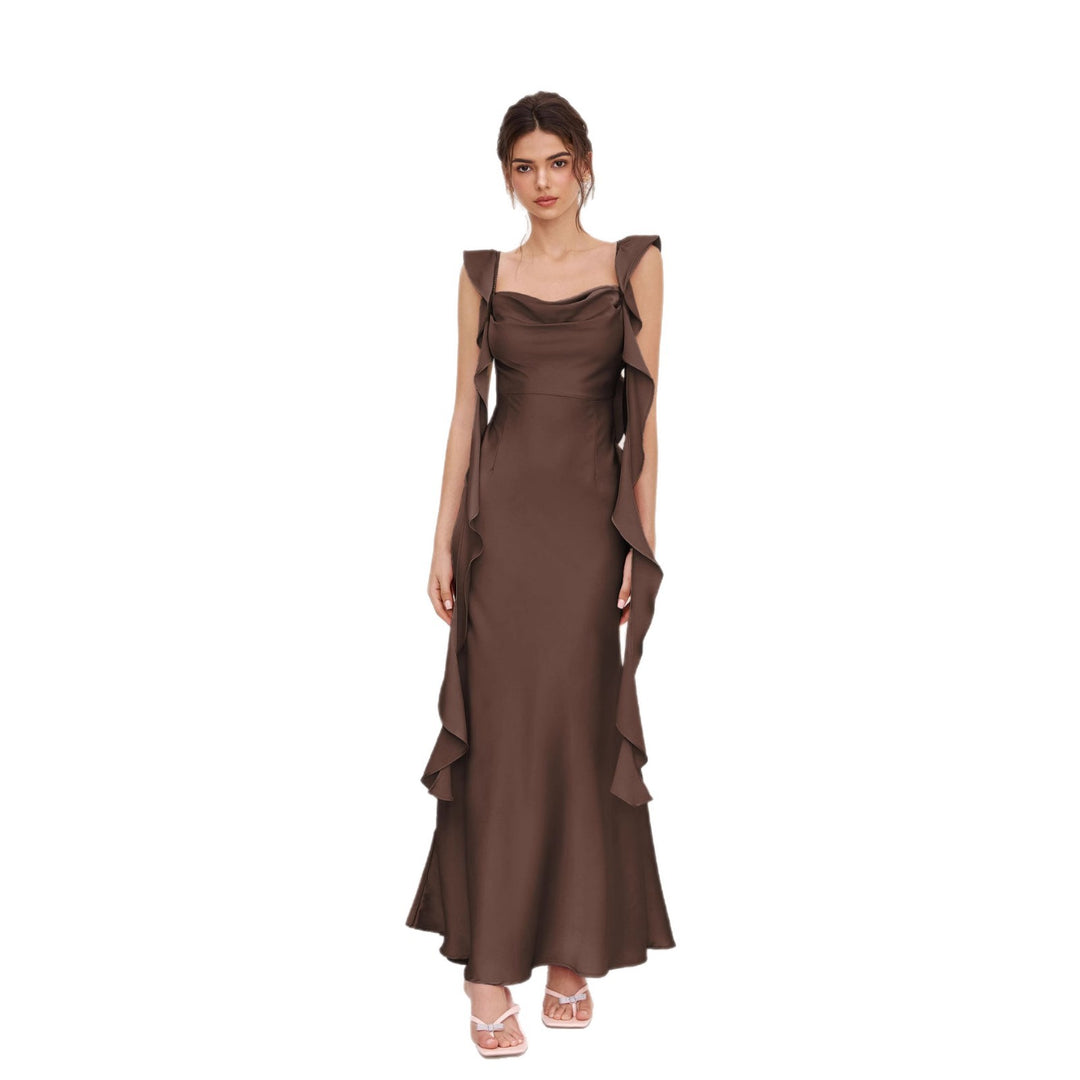 Robe de soirée pour femme avec volants asymétriques Levoire