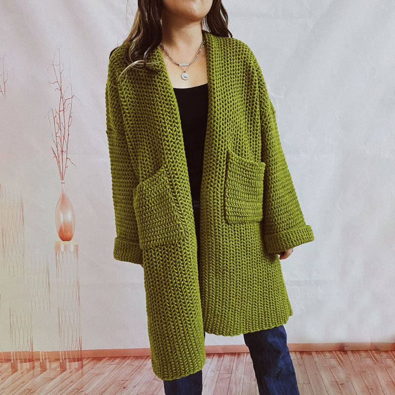 Levoire | Tricoté Décontracté De Couleur Unie Vert