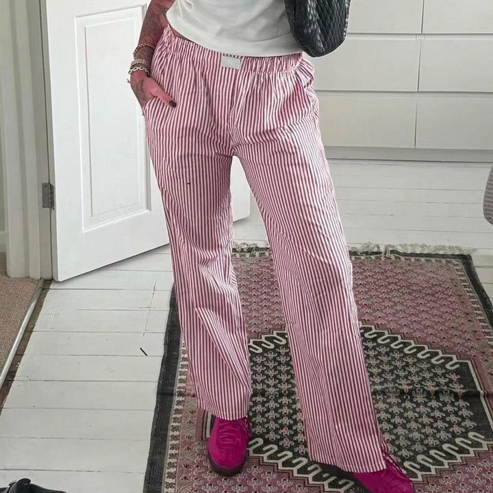 Levoire | Bleu Rayé Pantalon De Pyjama Pour Homme