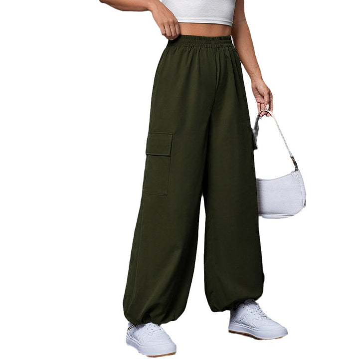 Pantalons cargo pour femmes avec taille élastique et jambes larges Levoire