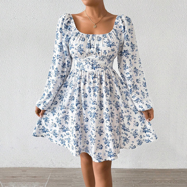 Robe d'été pour femmes avec accents floraux et manches longues Levoire