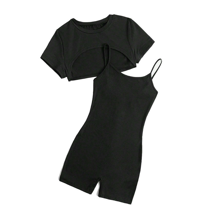 Ensemble combinaison top court et shorts pour femmes Levoire