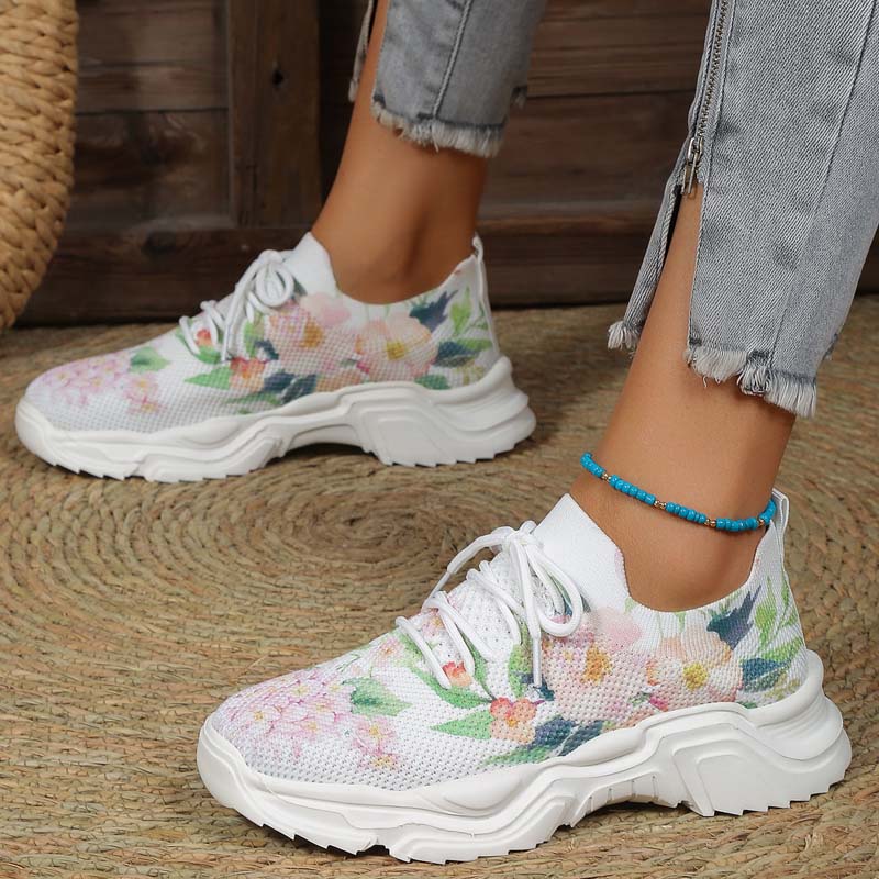 Levoire | Baskets De Tennis Larges Avec Protection Florale Pour Femmes
