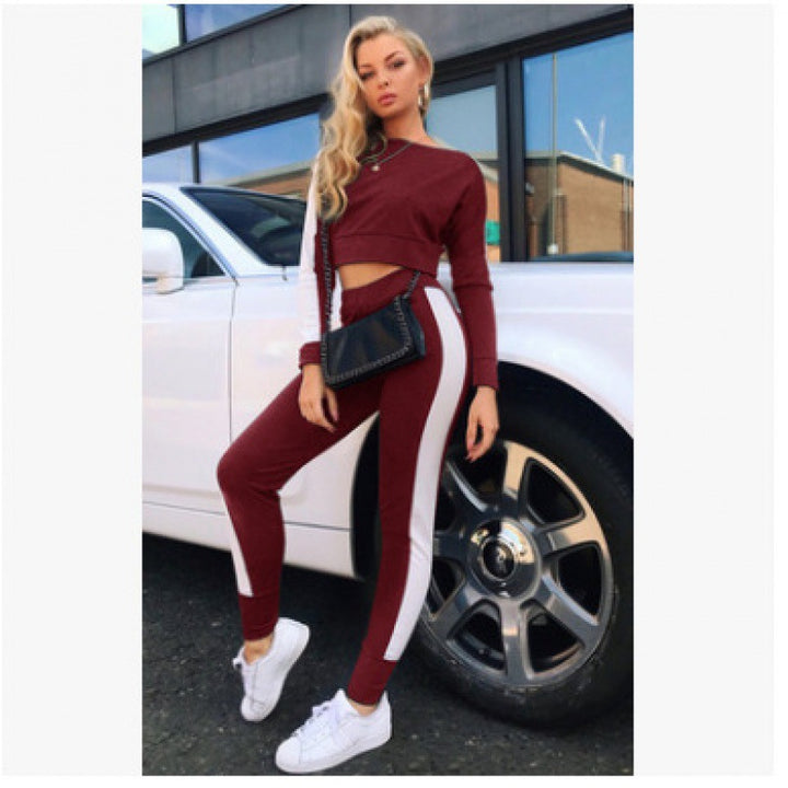 Ensemble de loisirs sporty pour femmes avec crop top et pantalons ajustés Levoire