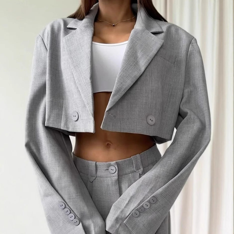 Ensemble de blazer surdimensionné à la mode pour femmes avec pantalon taille haute Levoire