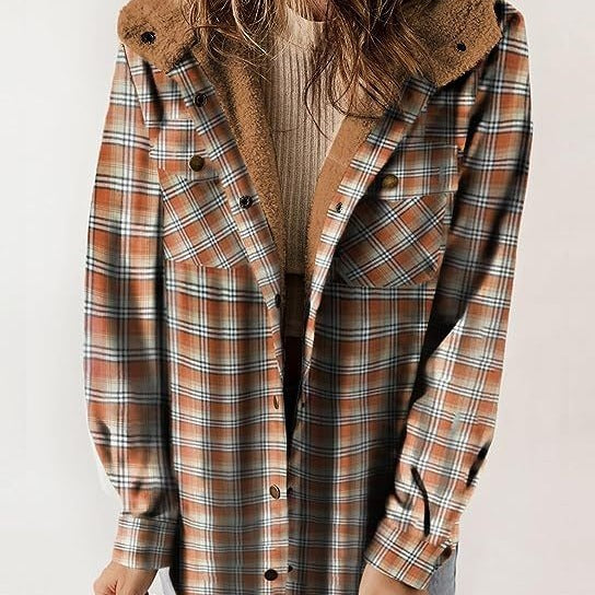 Veste en flanelle pour femmes avec capuche rembourrée Levoire