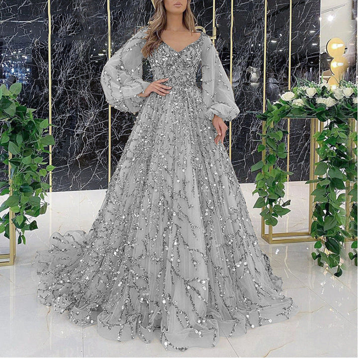 Levoire | Captivating social Aura Queen Long dress Gris