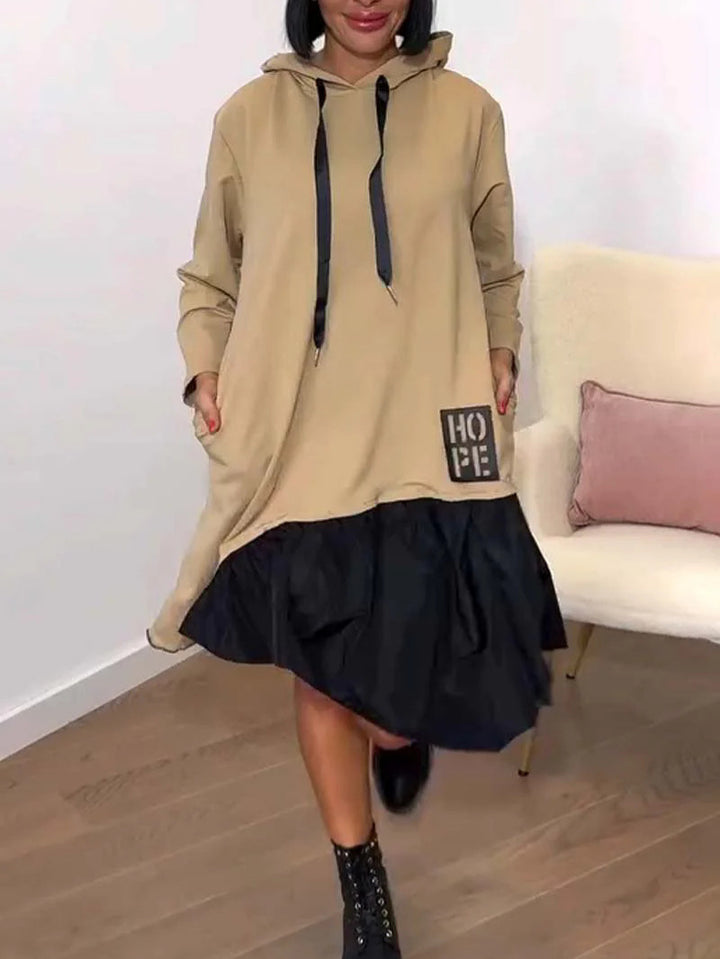 Robe à capuche pour femmes avec jupe volumineuse et poches pratiques Levoire