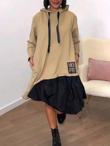 Robe à capuche pour femmes avec jupe volumineuse et poches pratiques Levoire