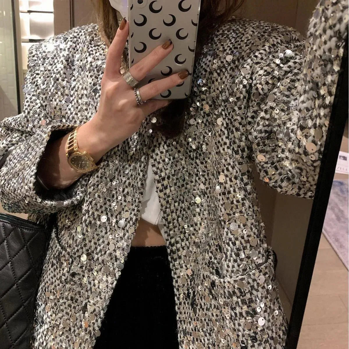 Levoire | Blazer éclatant avec des paillettes pour femmes