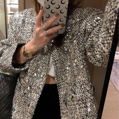 Levoire | Blazer éclatant avec des paillettes pour femmes