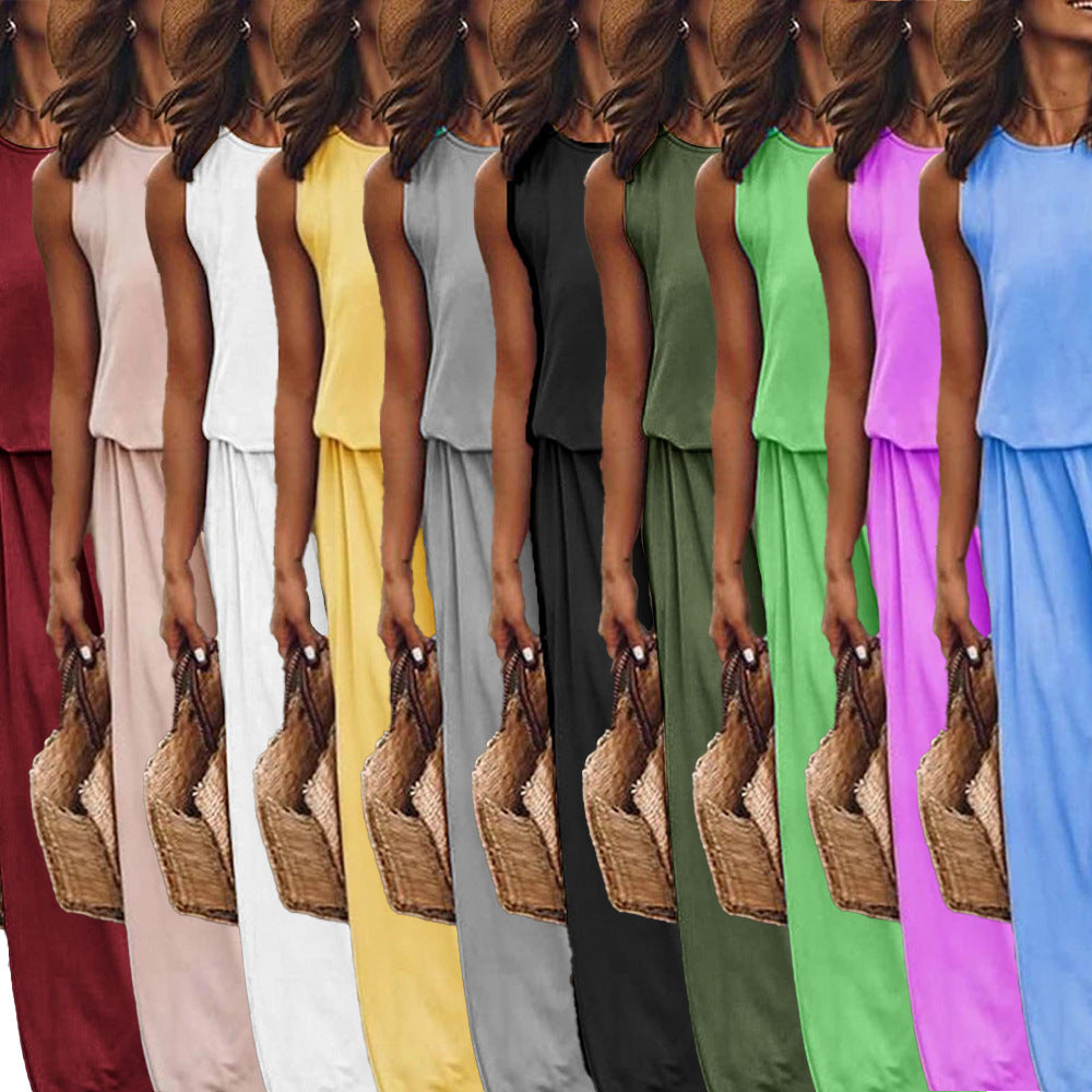 Levoire | Élégante Robe Longue Multicolore à Découpe