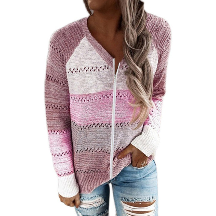 Pullover en tricot pour femme avec zip et détails en côtes aérées Levoire