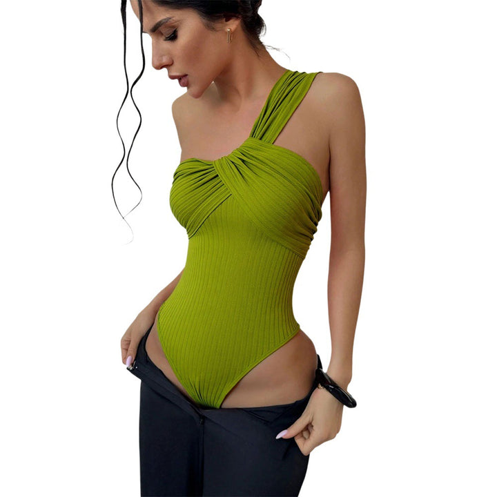 Maillot de bain élégant pour femme à une épaule avec un design drapé sophistiqué Levoire