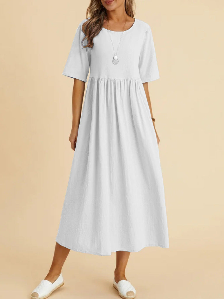 Levoire | Robe Élégante Au Style Classique Blanc