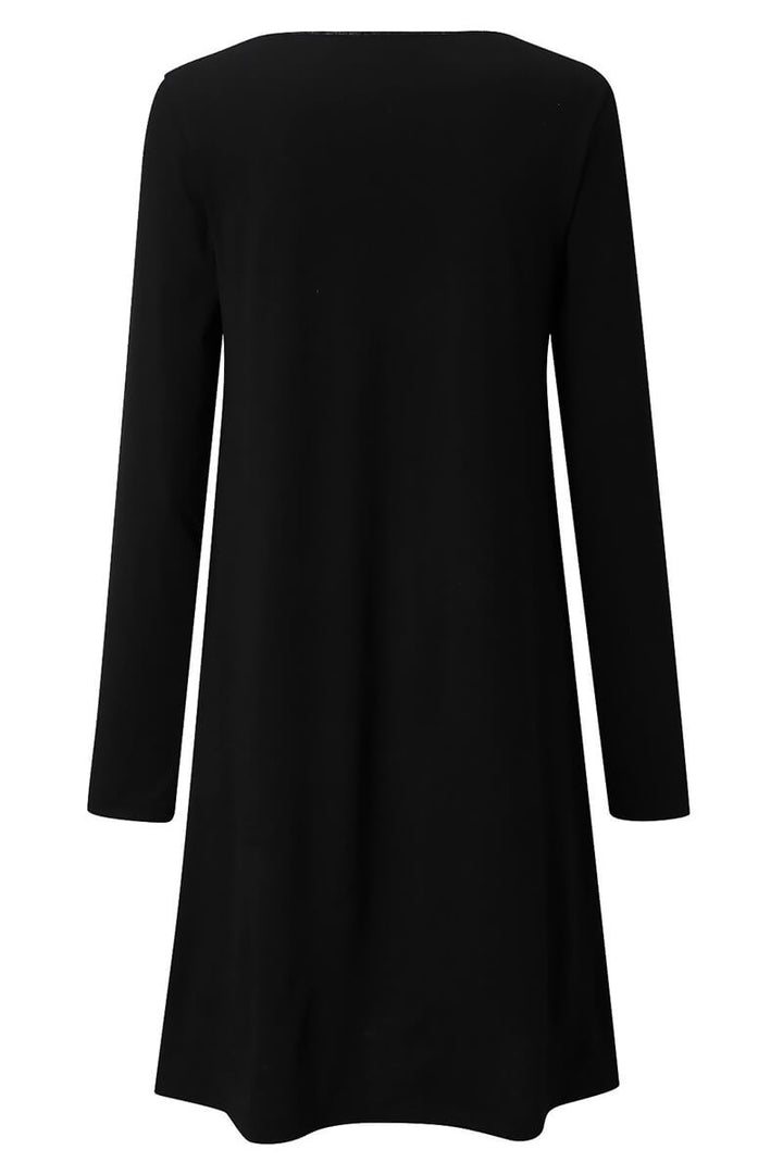 Levoire | Robe À Manches Longues Avec Décolleté En V Et Ourlet Ondulé