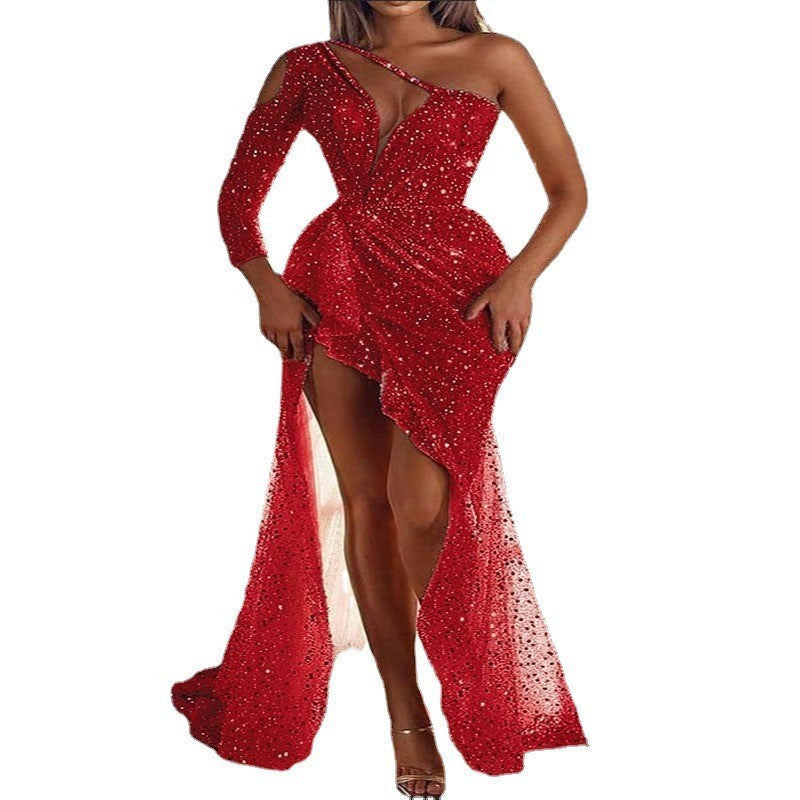 Levoire | Glamouröös Robe de Fête à Manches Longues en Sequins