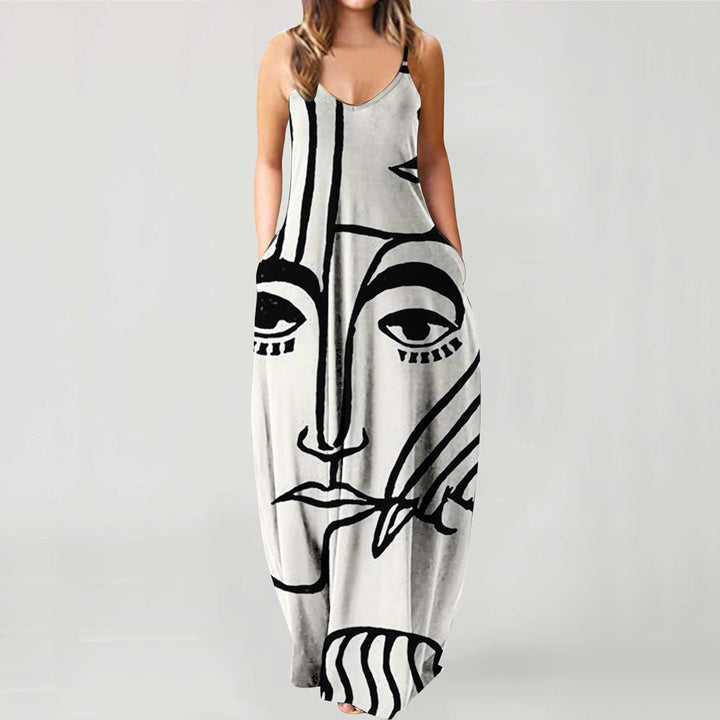 Levoire | Robe D'Été Avec Bretelles Chaude, Longue Version Blanc