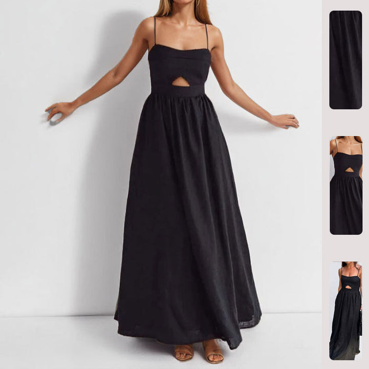 Robe maxi femme avec détail découpé et jupe fluide Levoire