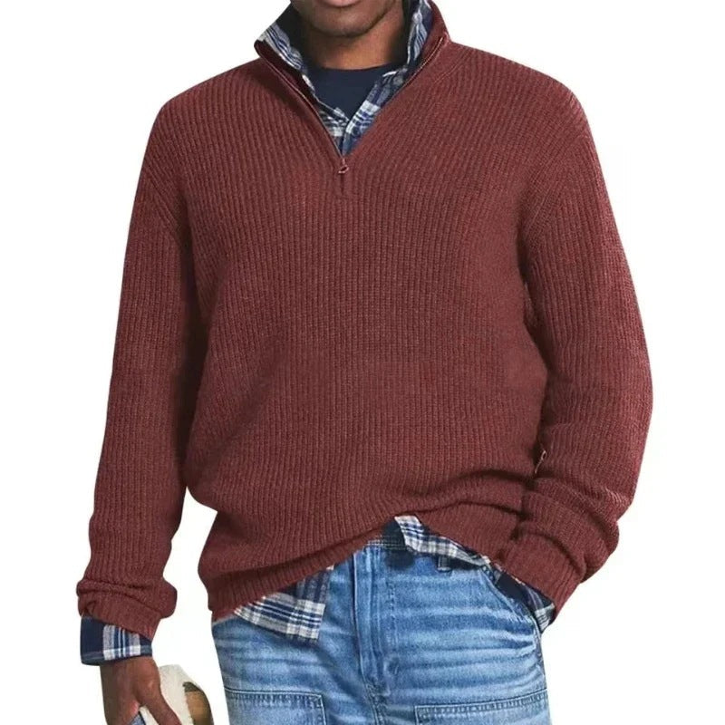 Levoire | Pull Zippé Rouge