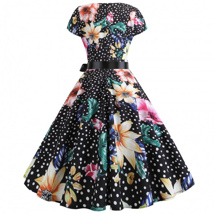 Robe swing femme avec motif floral et coupe élégante Levoire