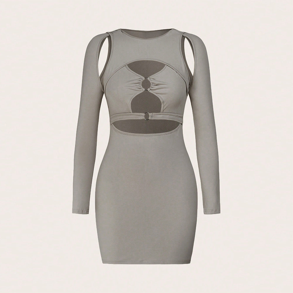 Robe mini femme avec découpes asymétriques et détails de bague élégants Levoire