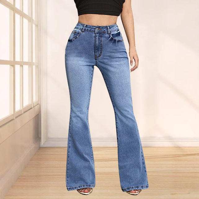 Jeans évasés pour femmes avec nœuds décoratifs Levoire