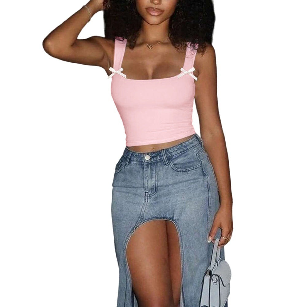 Women's crop top avec des détails en dentelle et des bretelles réglables Levoire