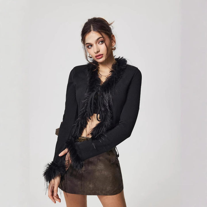 Veste confortable pour femmes avec plumes Levoire