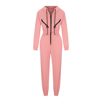 Levoire | Trendik Vêtements Ensemble de Combinaison à Capuche pour Femmes Rosa