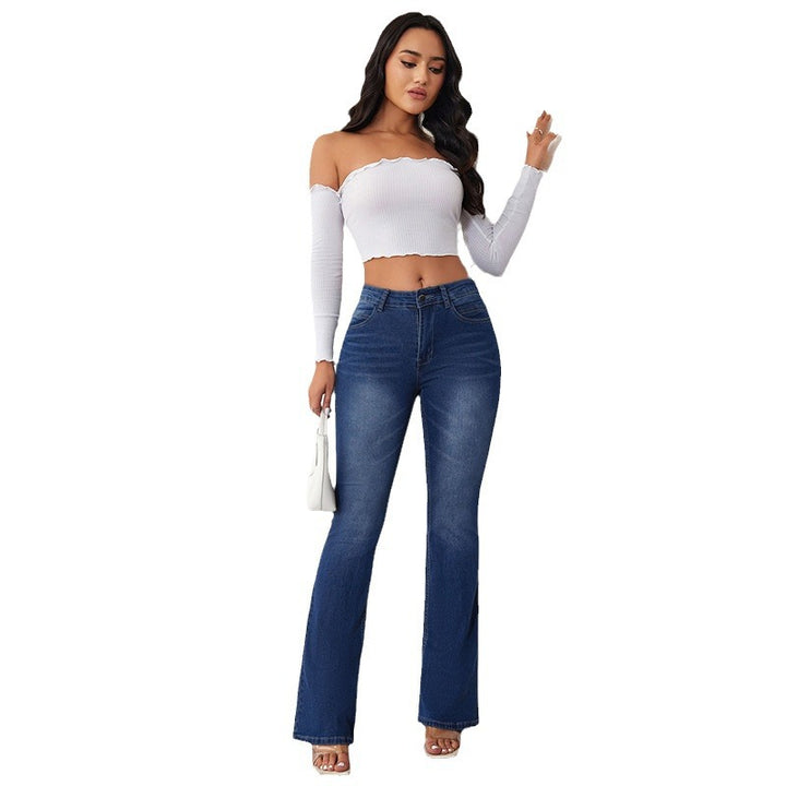 Jeans Bootcut Taille Haute Femme Levoire